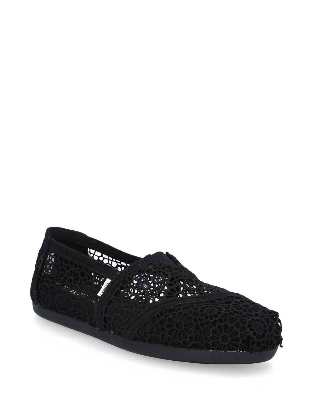Toms crochet flat espadrilles Zwart