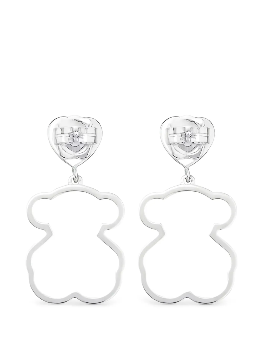 TOUS bear-shape drop earrings - Argento