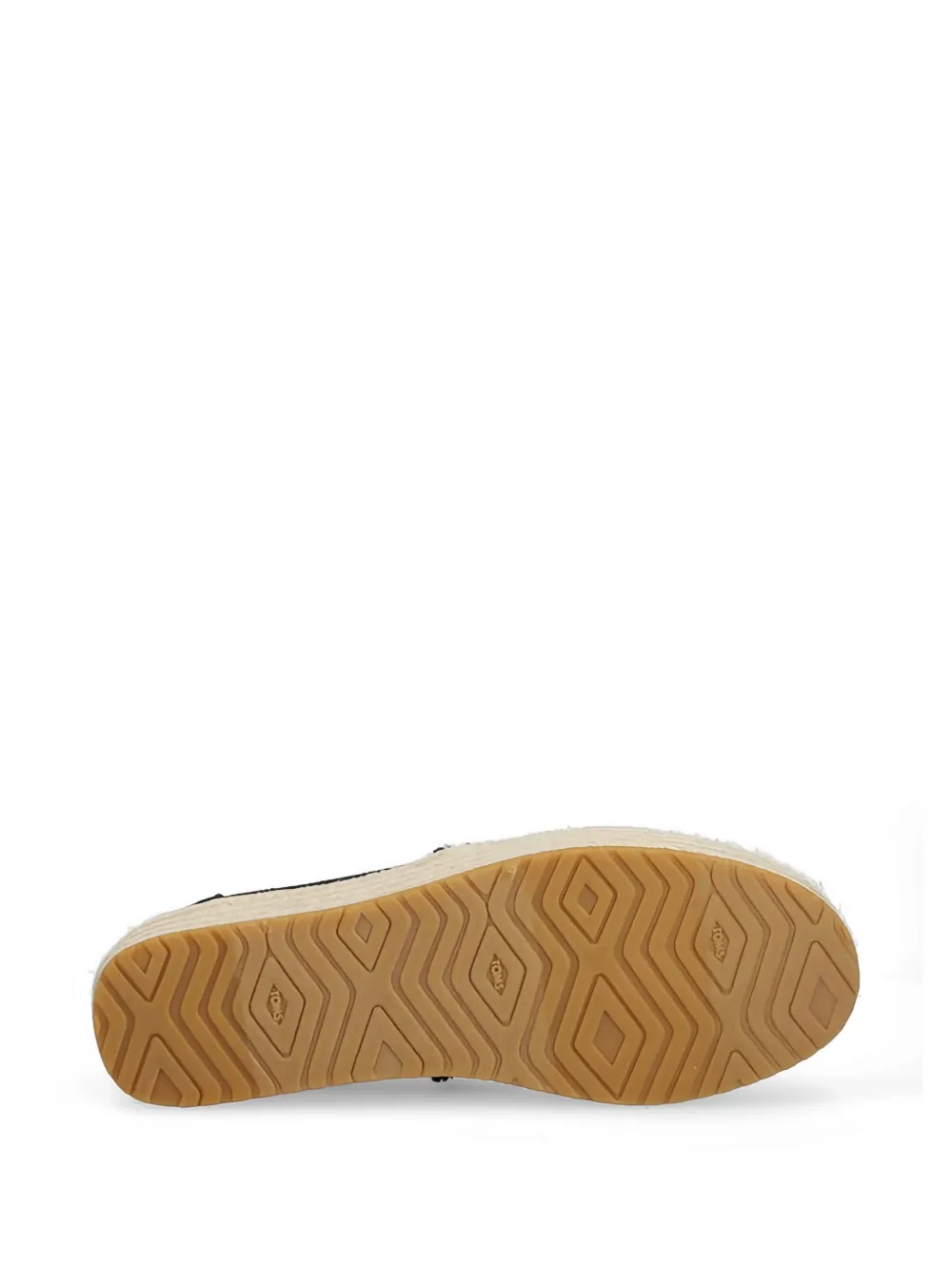 Toms frayed platform espadrilles Zwart