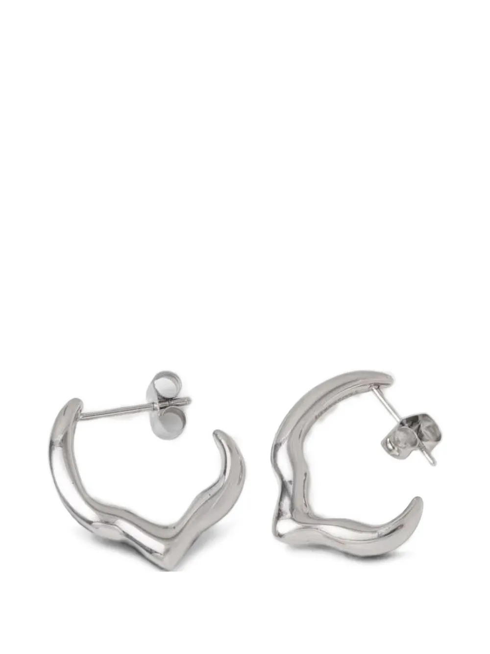 Trussardi sculptural hoop earrings - Silber