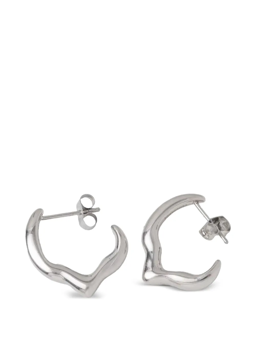 Trussardi sculptural hoop earrings - Argento
