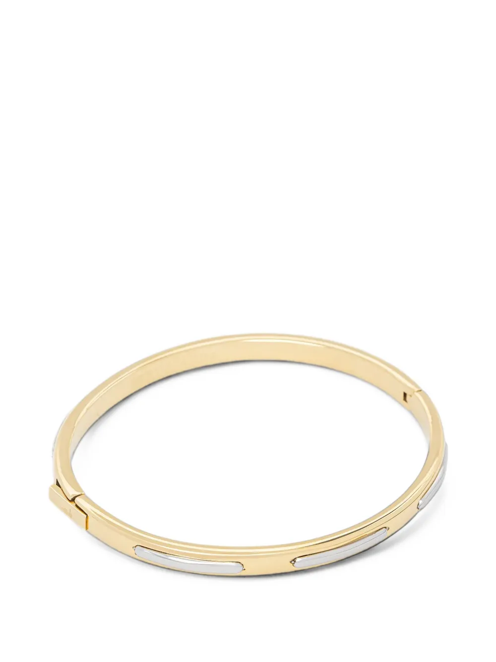 Trussardi two-tone engraved bangle bracelet - Oro