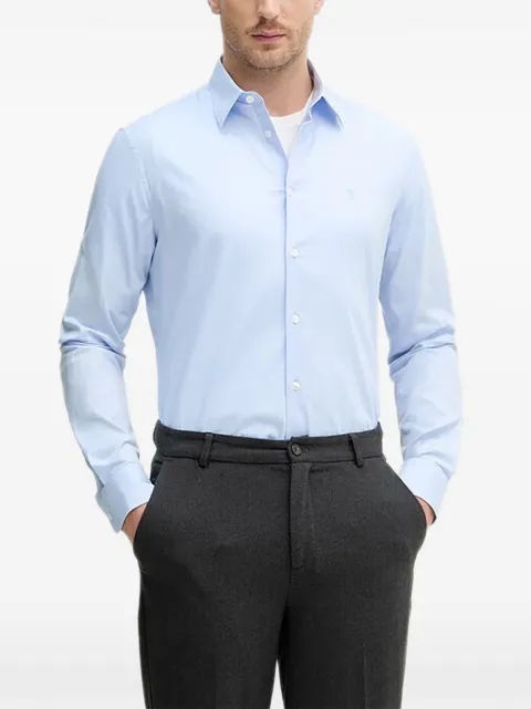 Trussardi slim-fit buttoned embroidered shirt