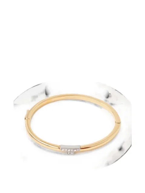 Trussardi crystal-embellished T-motif bracelet
