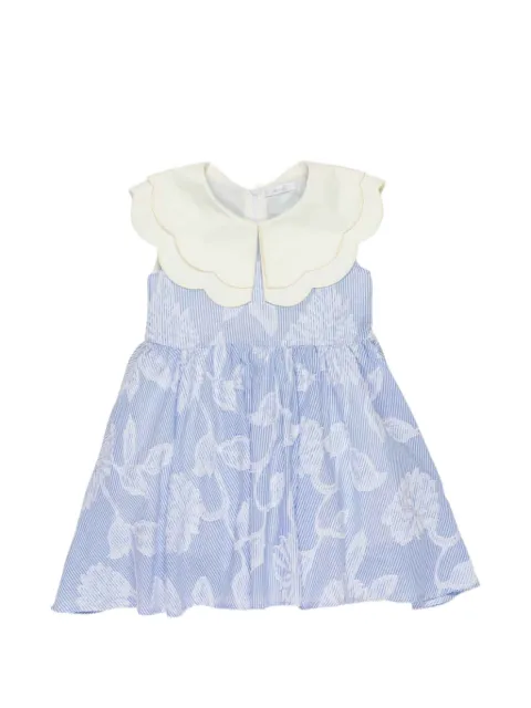 Miss Grant Kids scalloped-collar floral dress