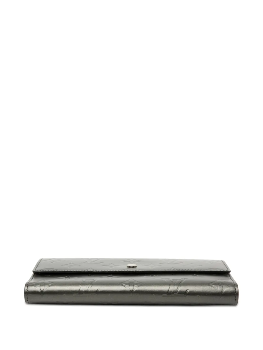  Louis Vuitton Pre-owned 2004 Monogram Mat Porte Tresor International Trifold Wallet Long Wallets - Black 