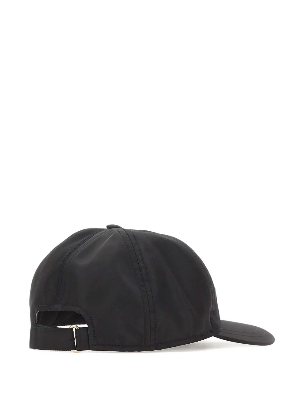 Borsalino Honkbalpet met metalen logo Zwart
