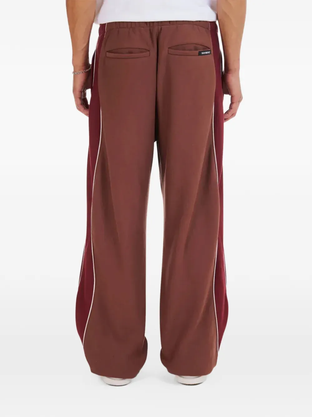 Nahmias Ollie broek met colourblocking en afwerking Rood