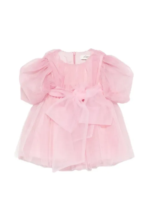 alapage bow-detail puff-sleeve dress