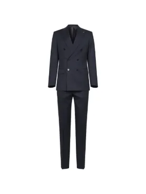 Giorgio Armani ピークドラペル ダブルスーツ | ブルー | FARFETCH JP