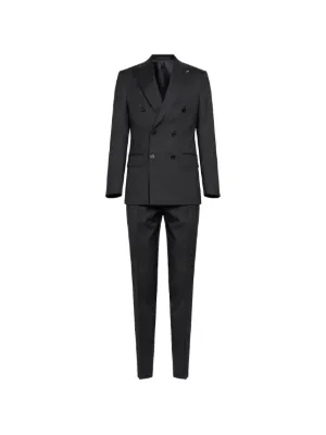Giorgio Armani ピークドラペル ダブルスーツ | ブルー | FARFETCH JP
