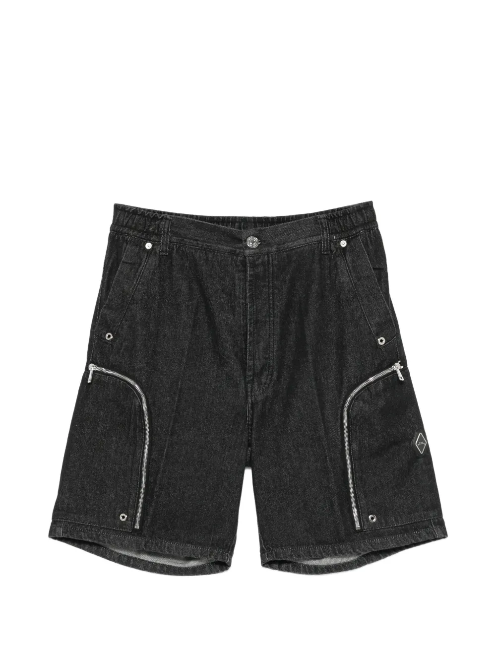 YES LONDON zip-detail denim shorts - Nero