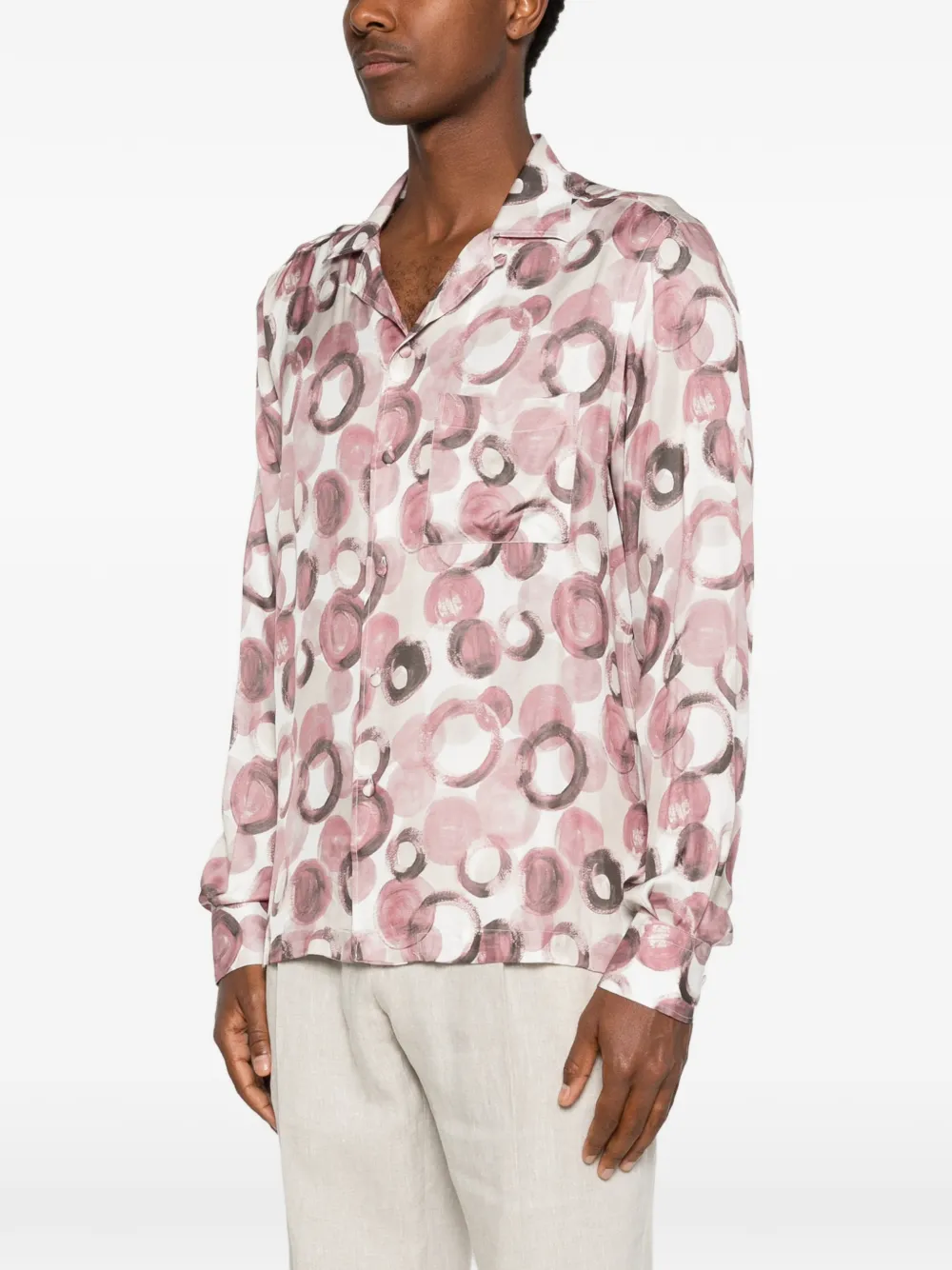 Tagliatore Overhemd met print Roze