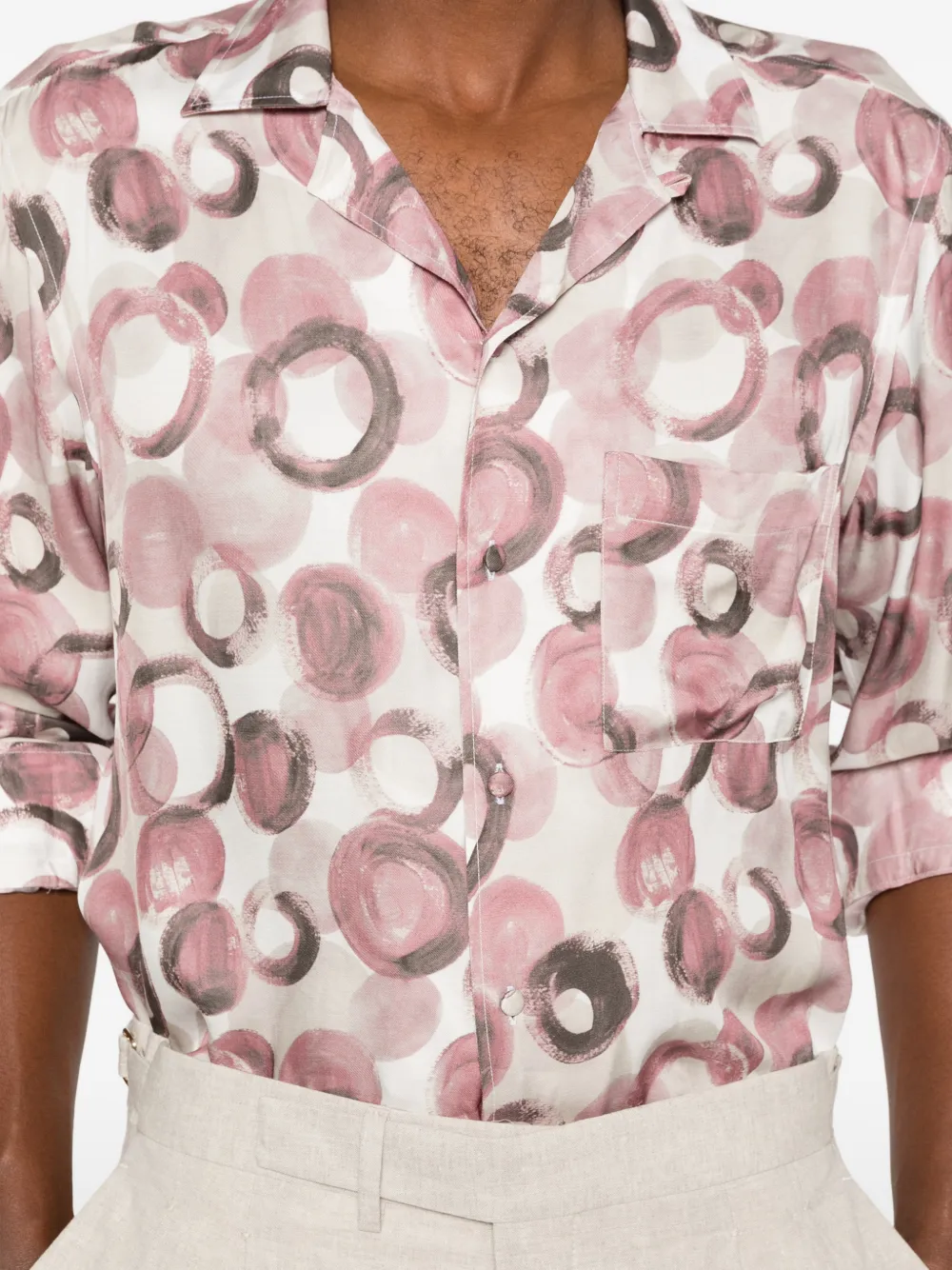 Tagliatore Overhemd met print Roze
