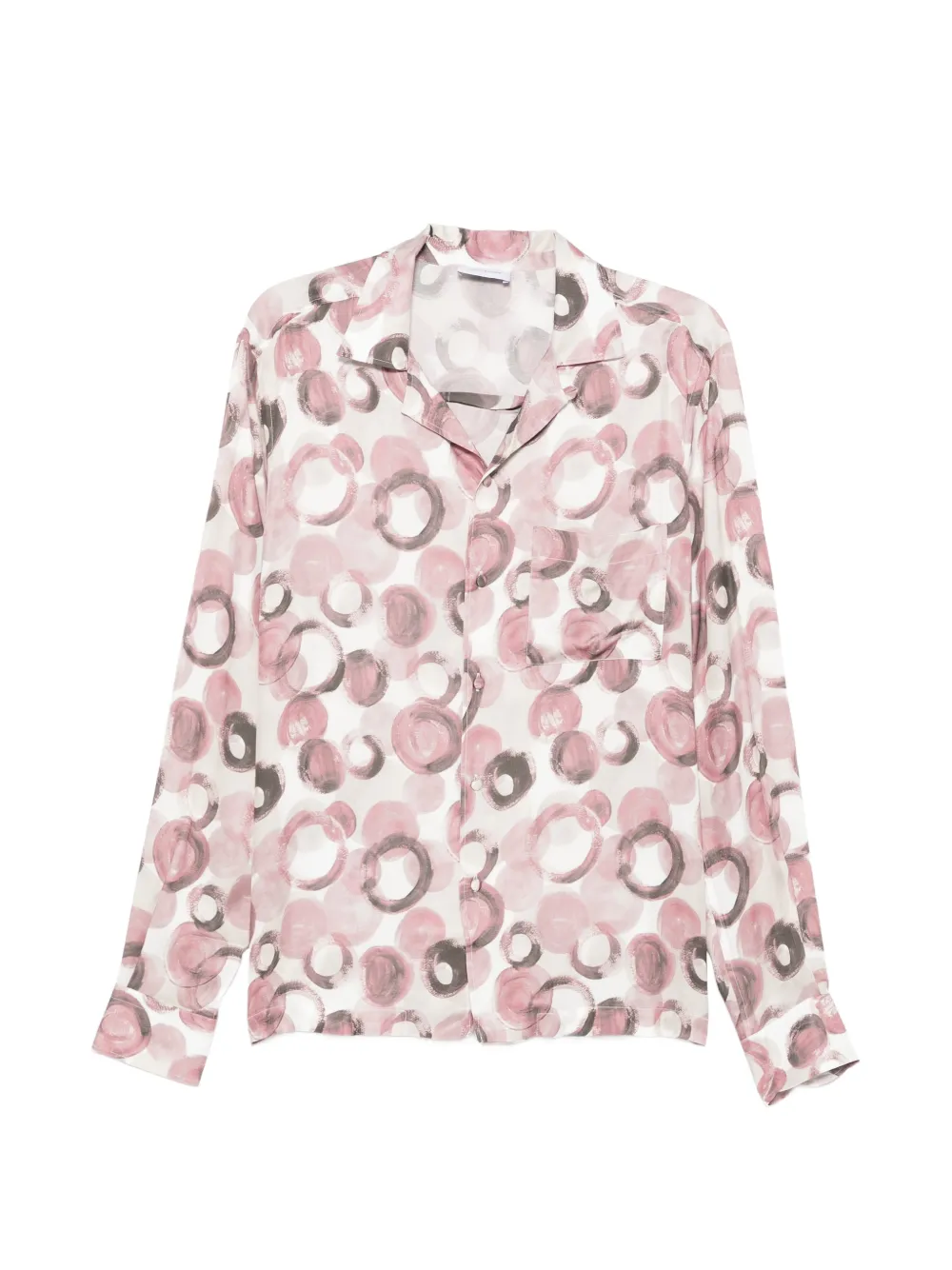 Tagliatore circle-print long-sleeve shirt - Rosa