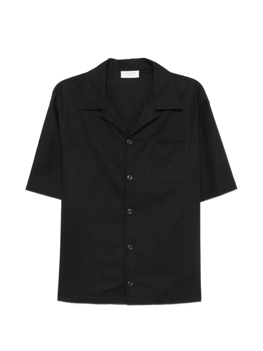 YES LONDON camp-collar short-sleeve shirt - Nero