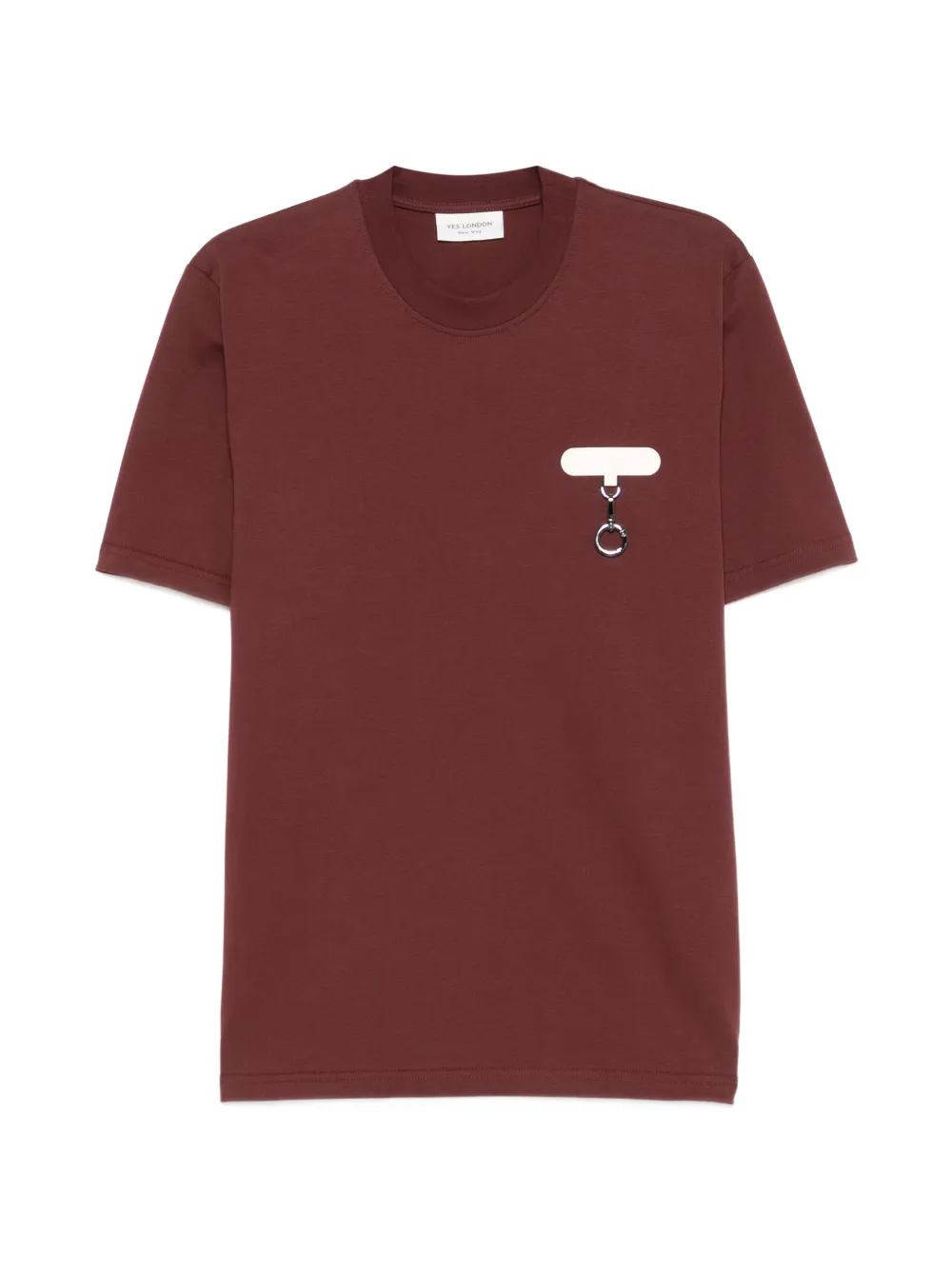YES LONDON ring-detail T-shirt - Rosso
