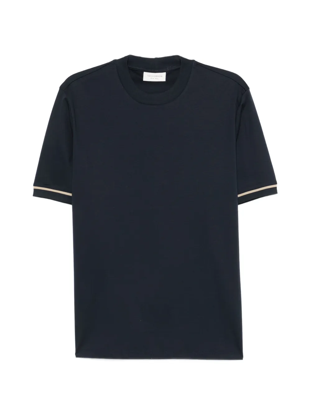 YES LONDON stripe-trim T-shirt - Blu