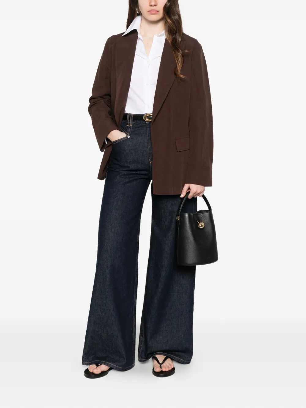 Pennyblack flap-pocket blazer - Marrone