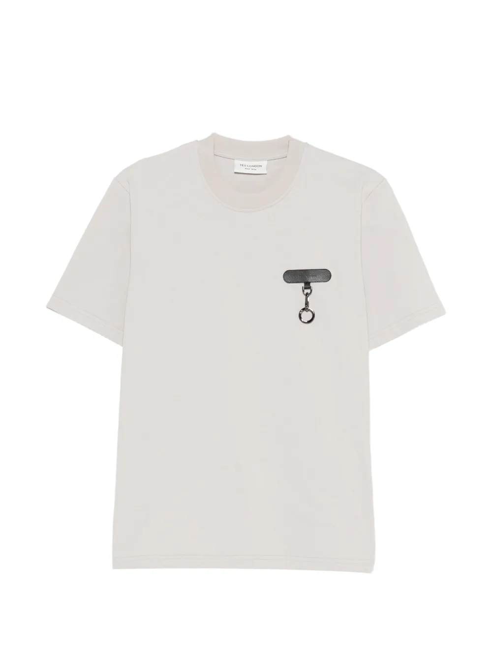 YES LONDON round-neck charm-detail T-shirt - Grigio