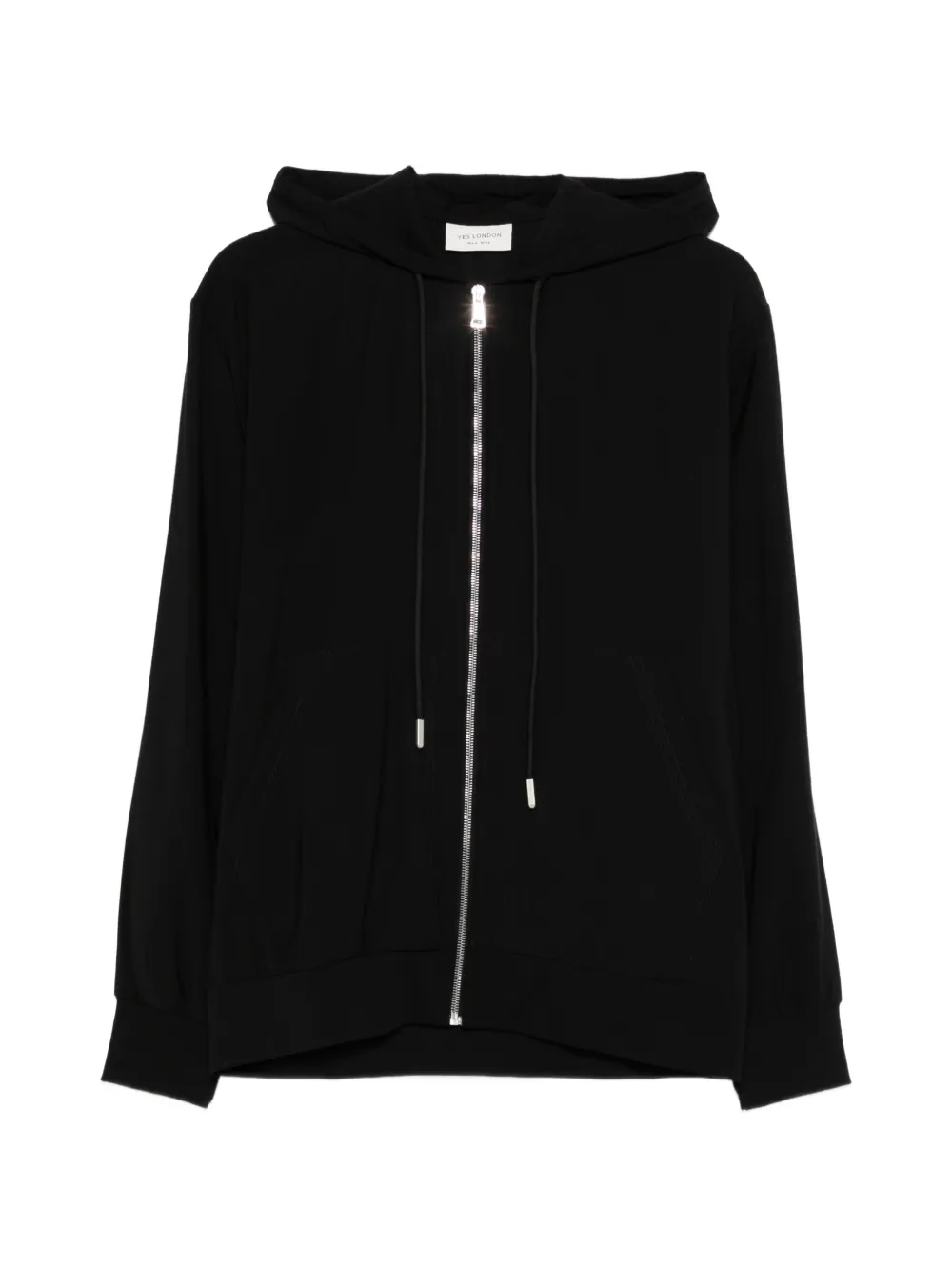 YES LONDON zip-fastening hoodie - Nero