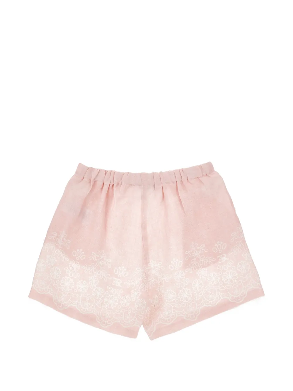  Ermanno Scervino Junior Flower-embroidered Shorts - Pink 