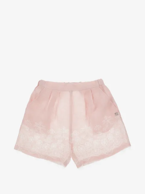 Ermanno Scervino Junior short à fleurs brodées