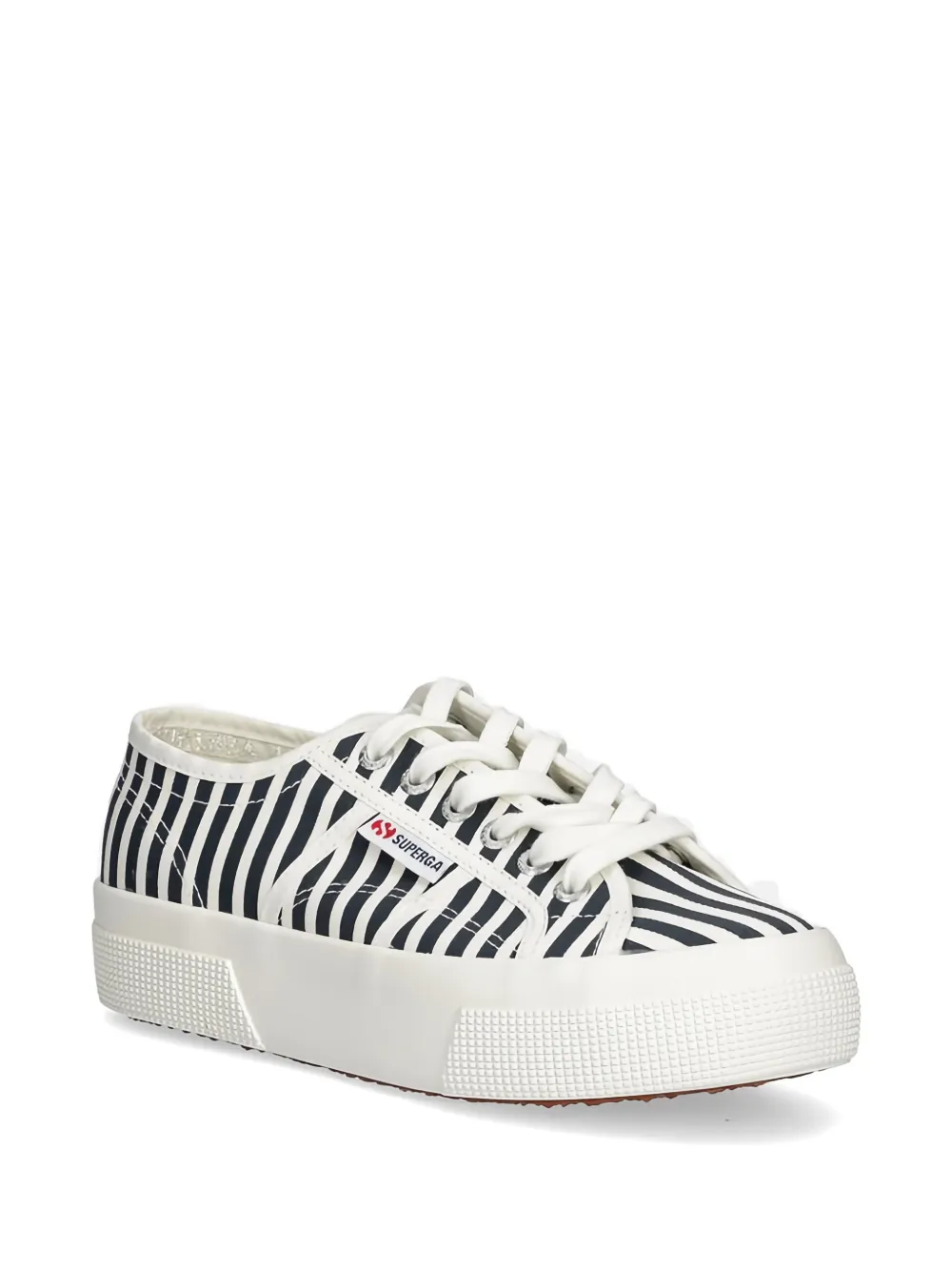 Superga 2740 striped platform sneakers Blauw