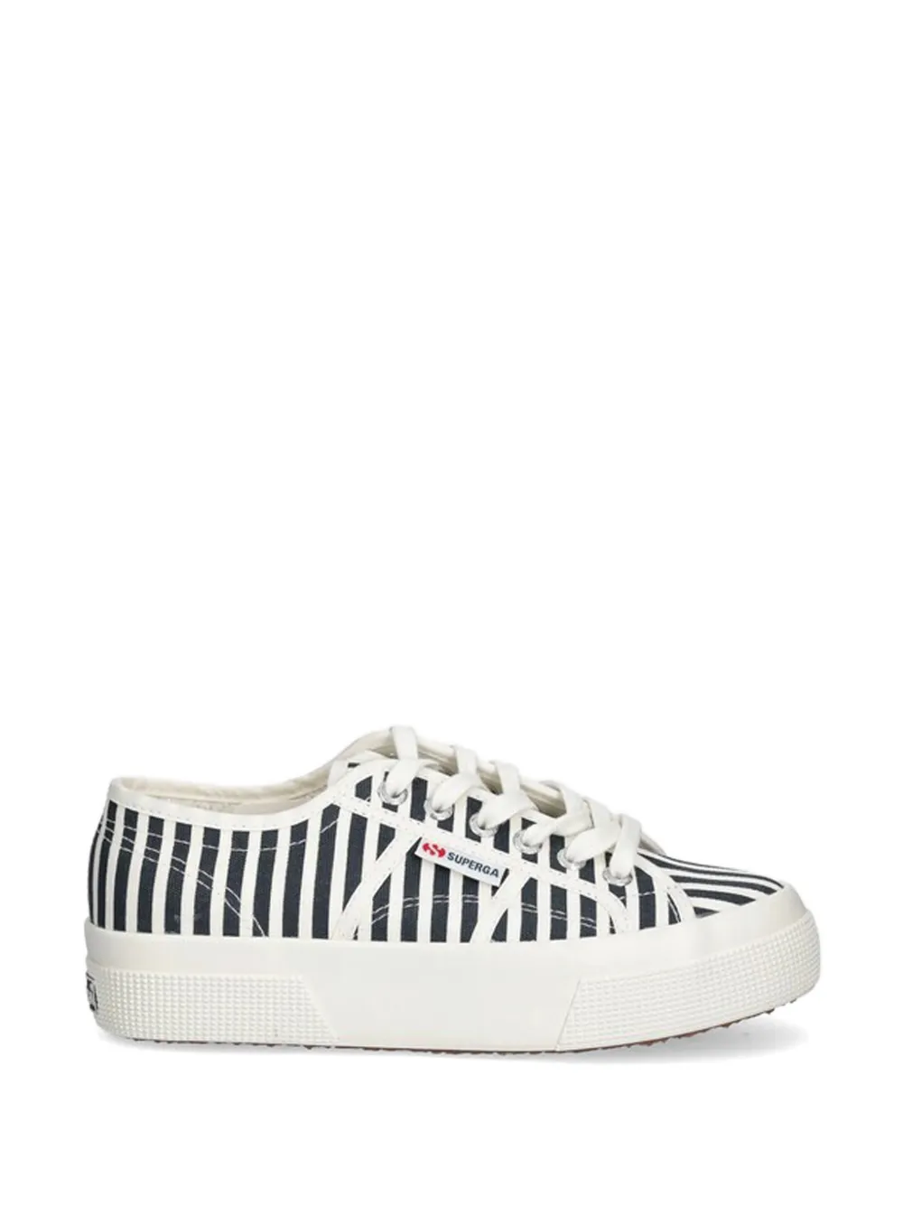 Superga 2740 striped platform sneakers Blauw