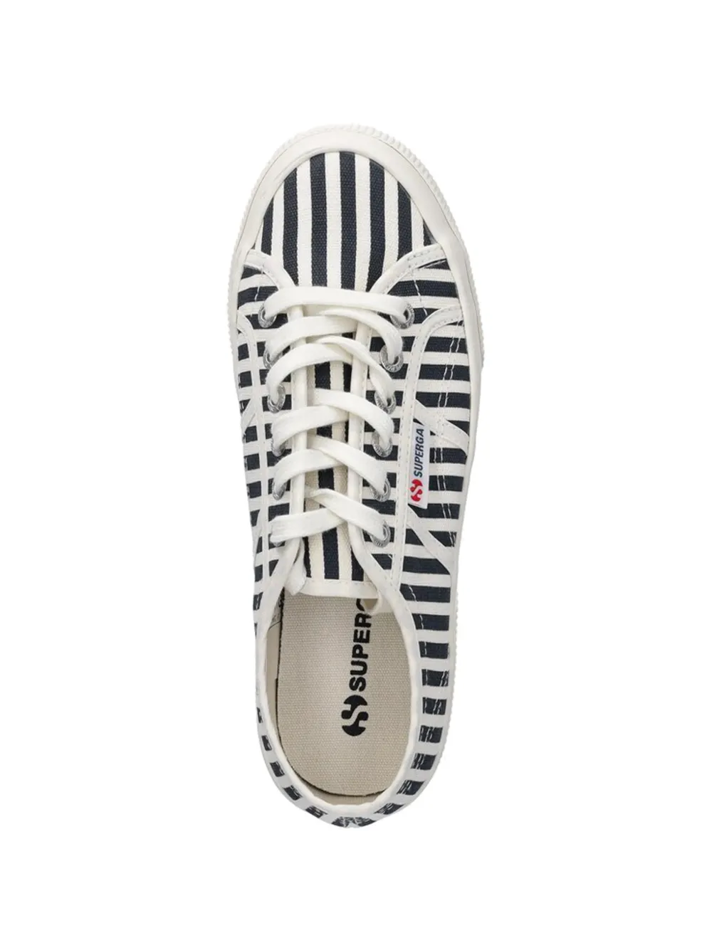 Superga 2740 striped platform sneakers Blauw