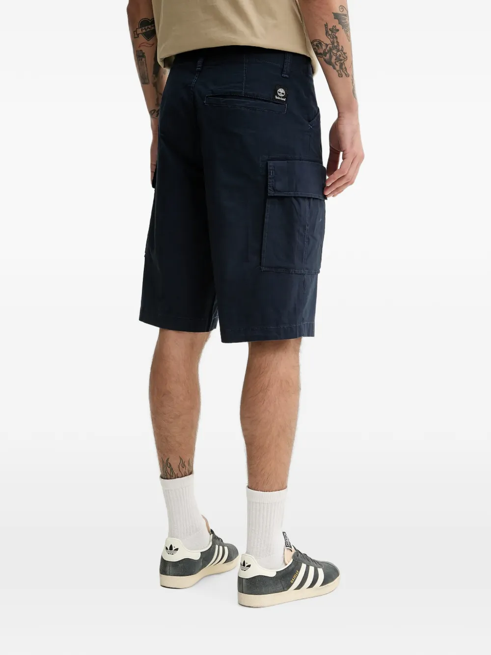 Timberland Cargo shorts met patch Blauw