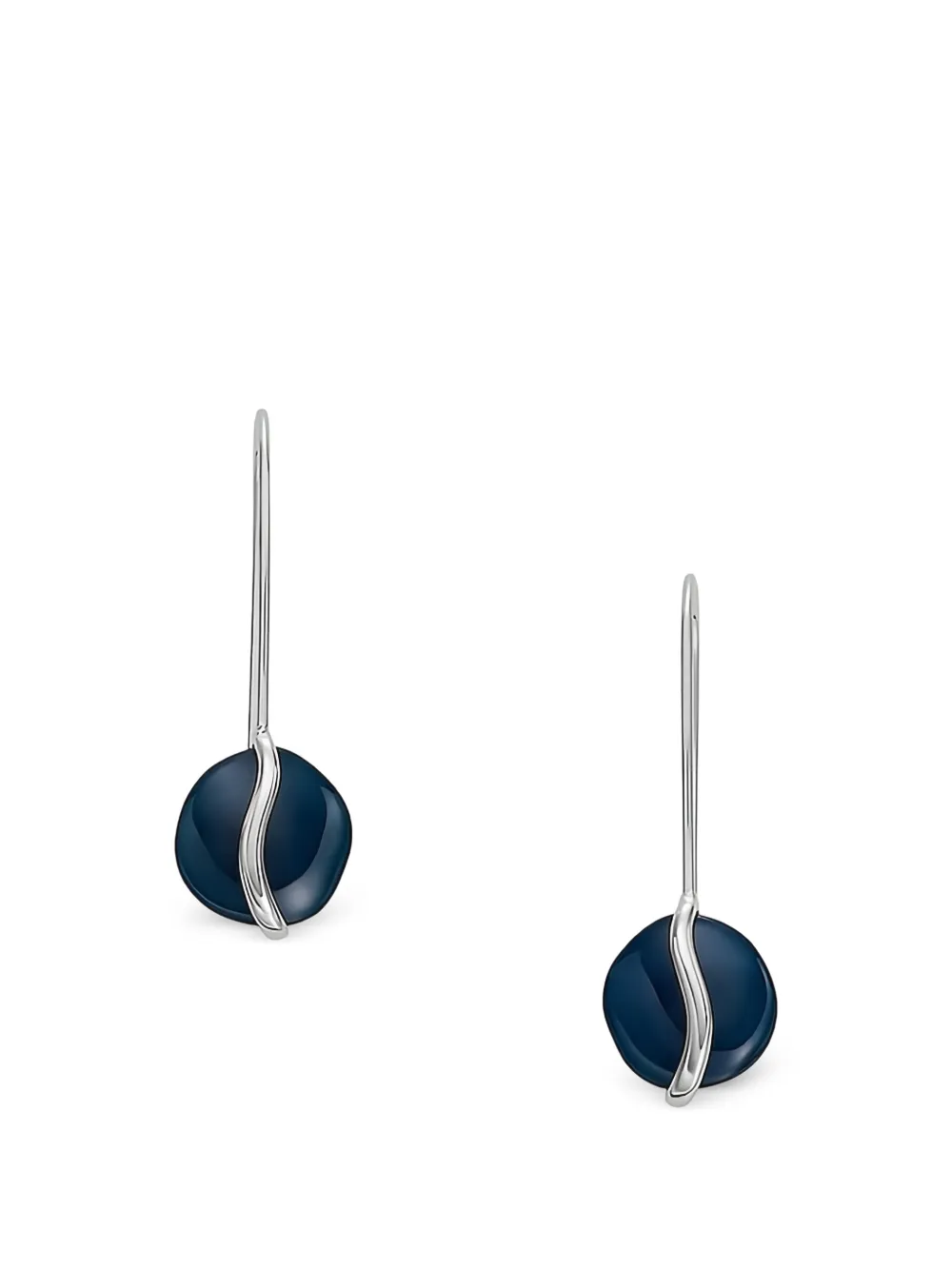  Skagen Boucles D'oreilles Pendantes Sofie à Design Rond - Argent 