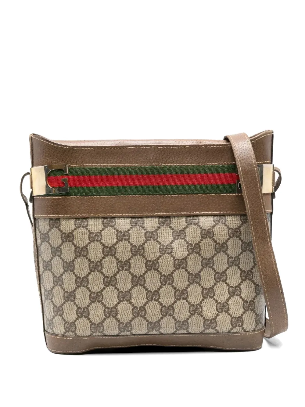 Gucci Pre-Owned Ophidia stripe-detail shoulder bag - Neutrals