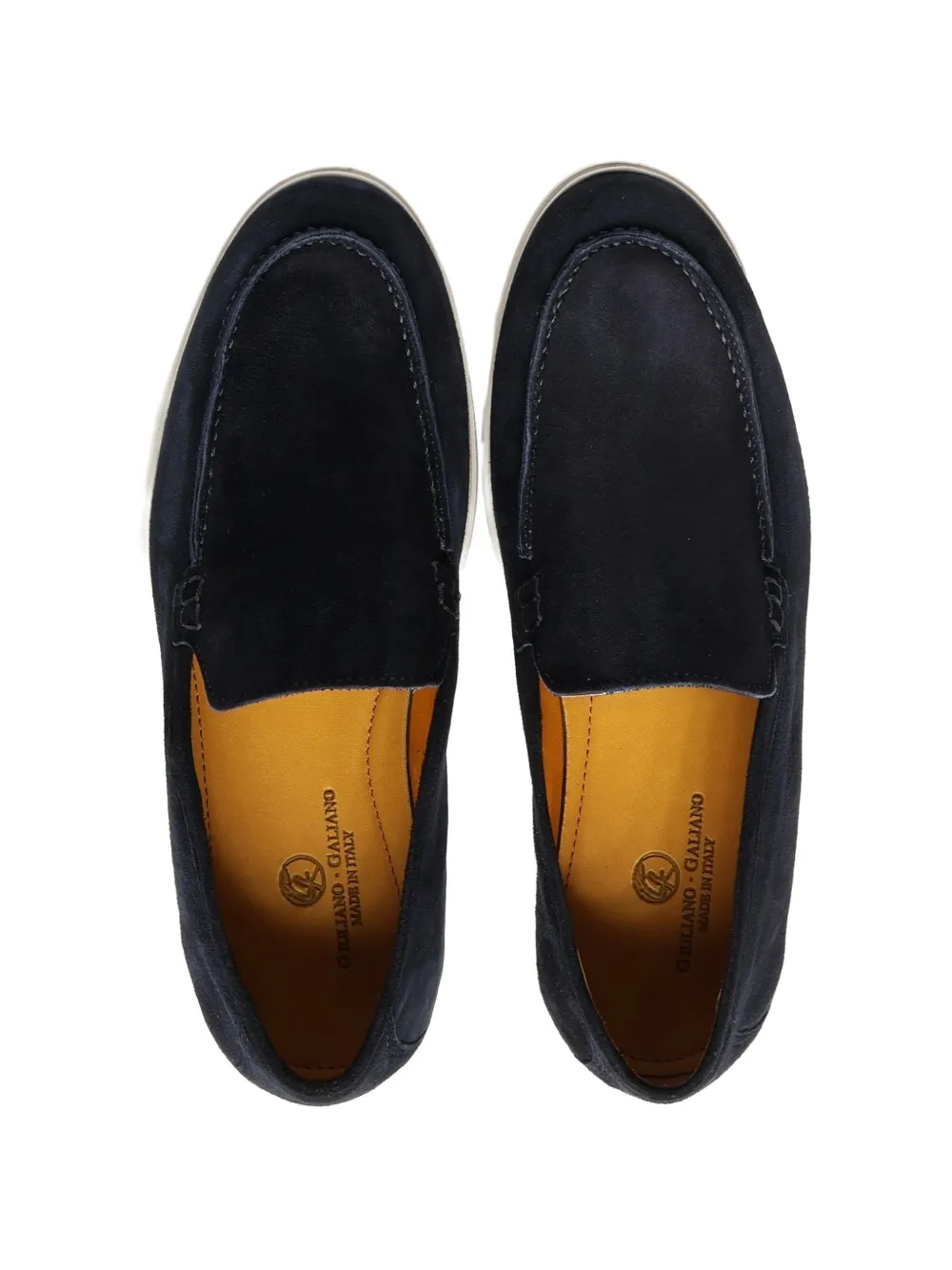 Giuliano Galiano suede loafers Blauw