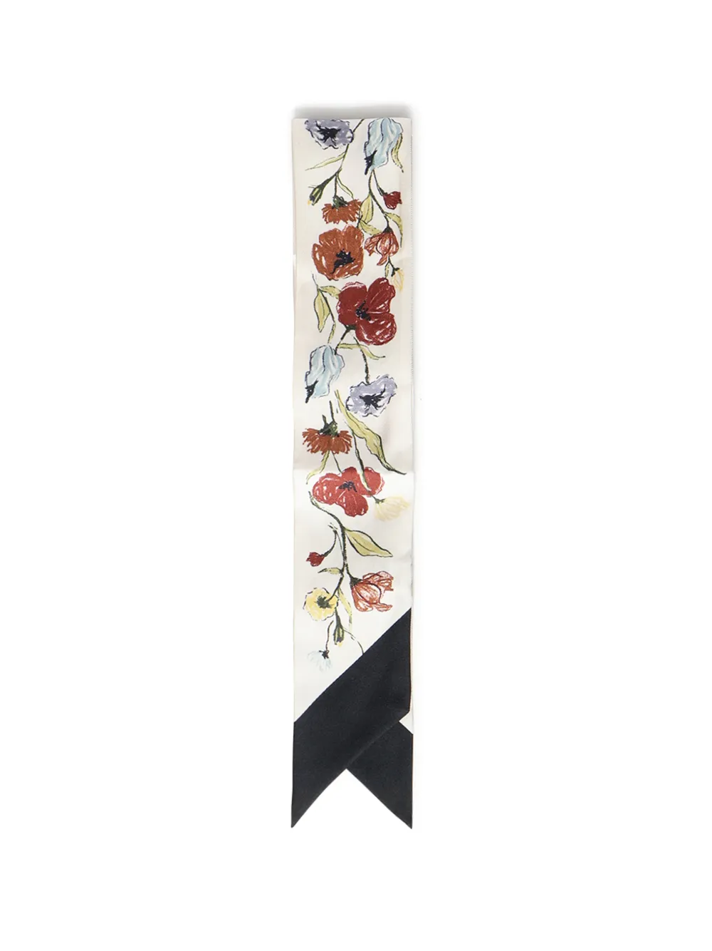 Loro Piana Floral Silk Tie-band In Neutral