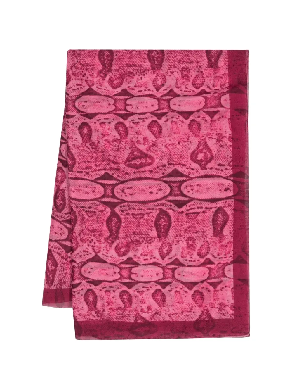 Gucci Pre-Owned snake-print chiffon scarf - Rosa