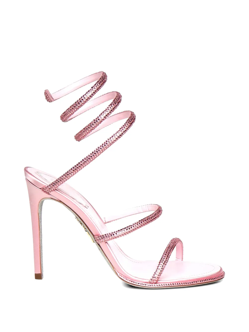 René Caovilla Cleo Powder strass spiral sandals - Rosa