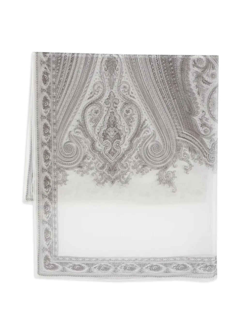 Gianfranco Ferré Pre-Owned baroque-pattern print silk scarf - Bianco