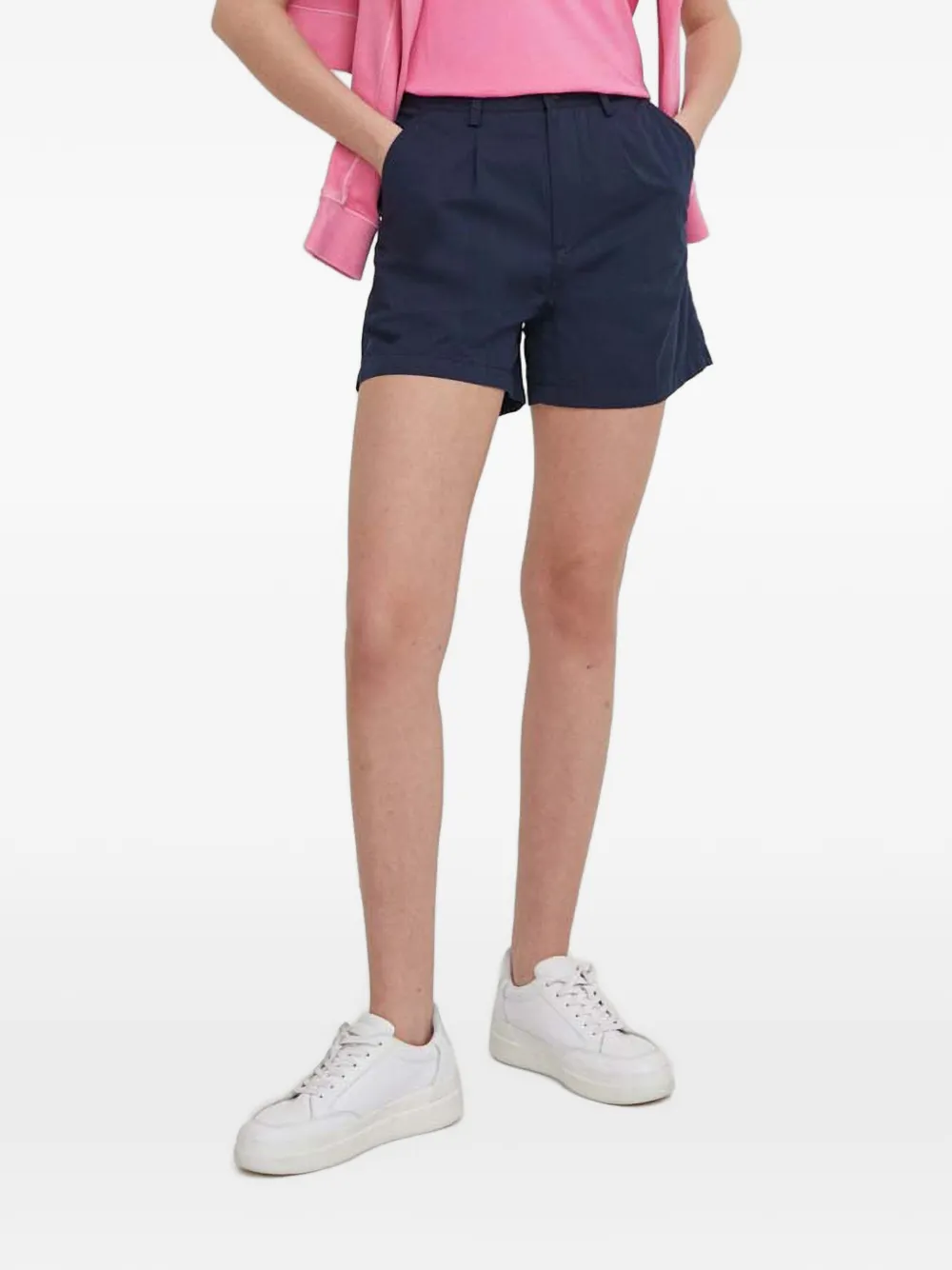 North Sails Pleated Shorts In Blue
