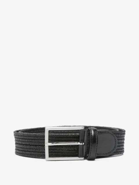 Canali レザーメッシュベルト