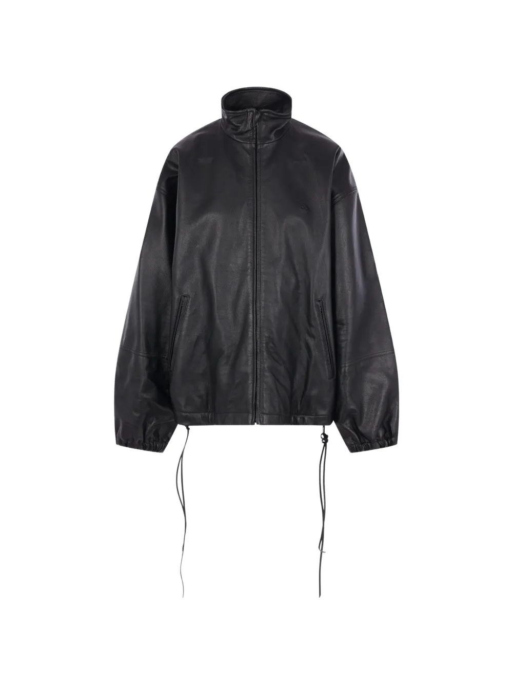 Balenciaga lace-up leather jacket - Nero