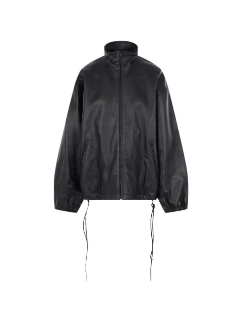 Balenciaga chamarra de piel con agujetas