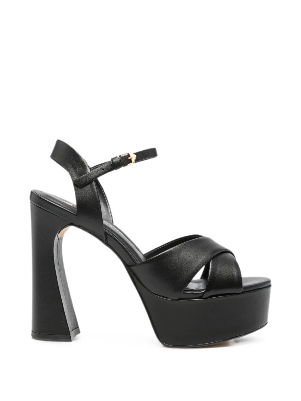 CARRANO crossover-strap platform sandals Zwart