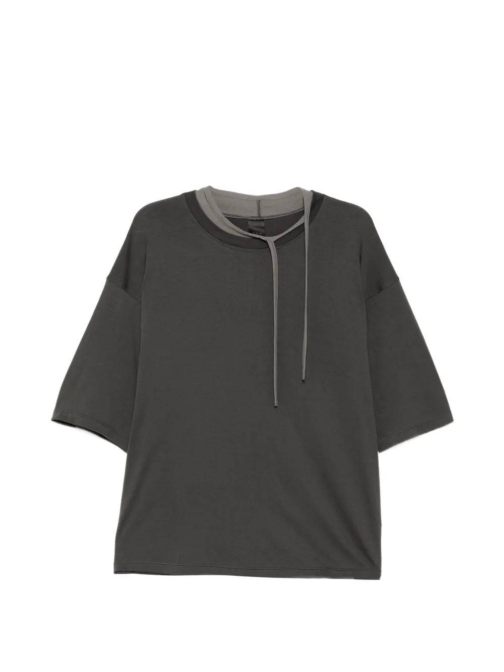 The Viridi-Anne layered-neck T-shirt - Grigio