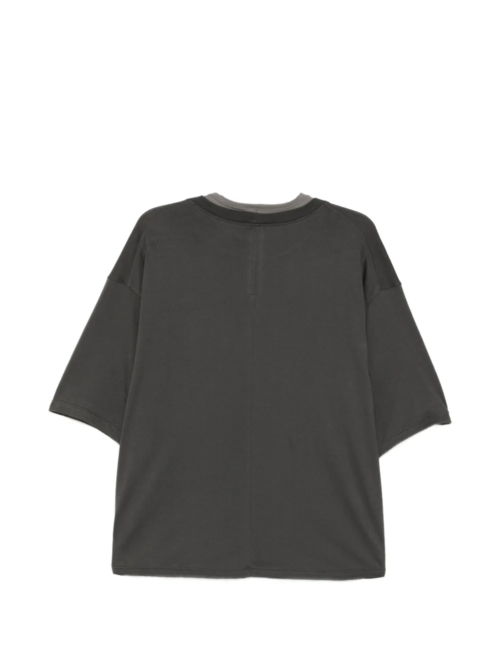 The Viridi-Anne T-shirt met gelaagde hals Grijs