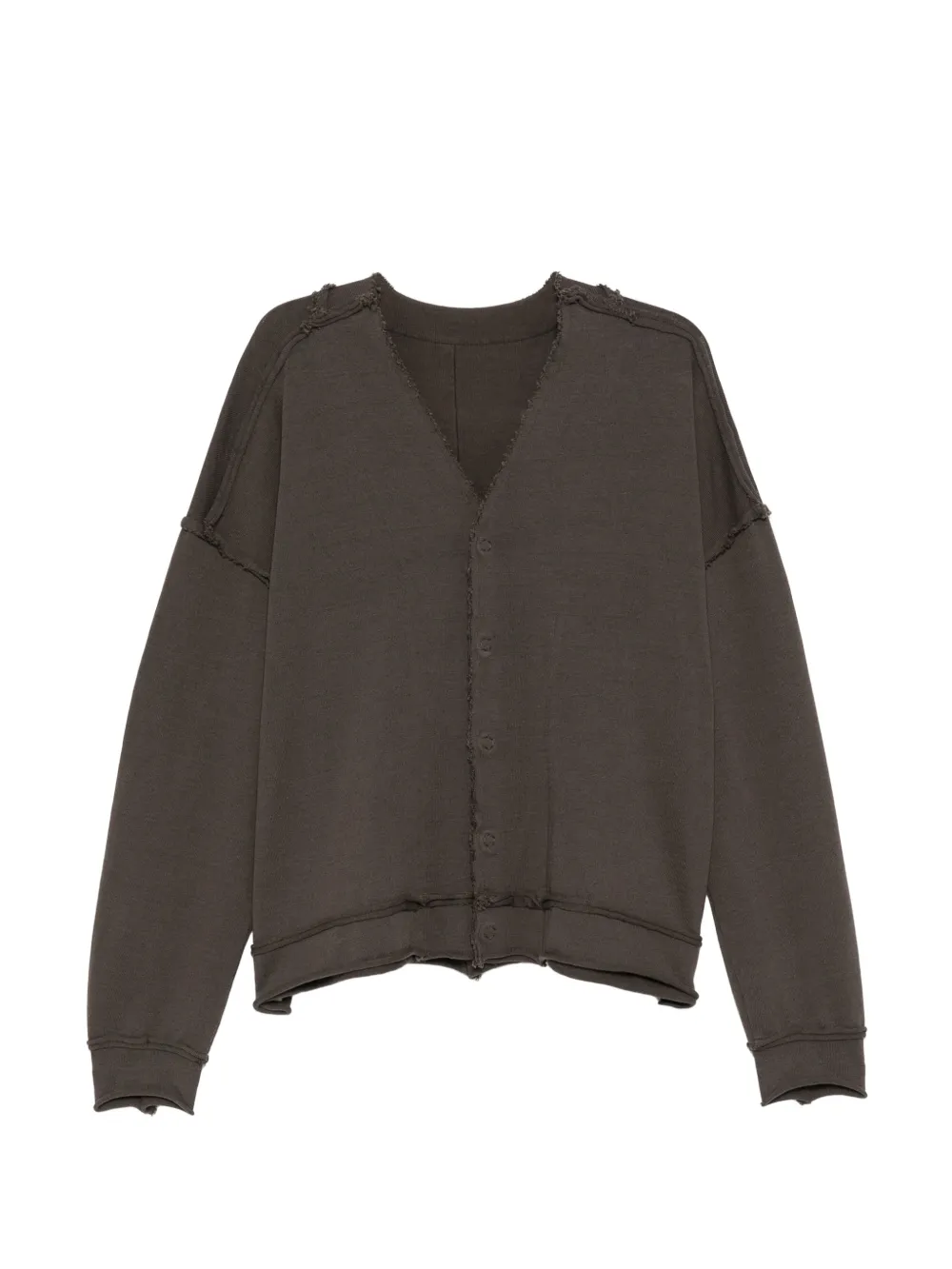 The Viridi-Anne raw-cut cardigan - Braun