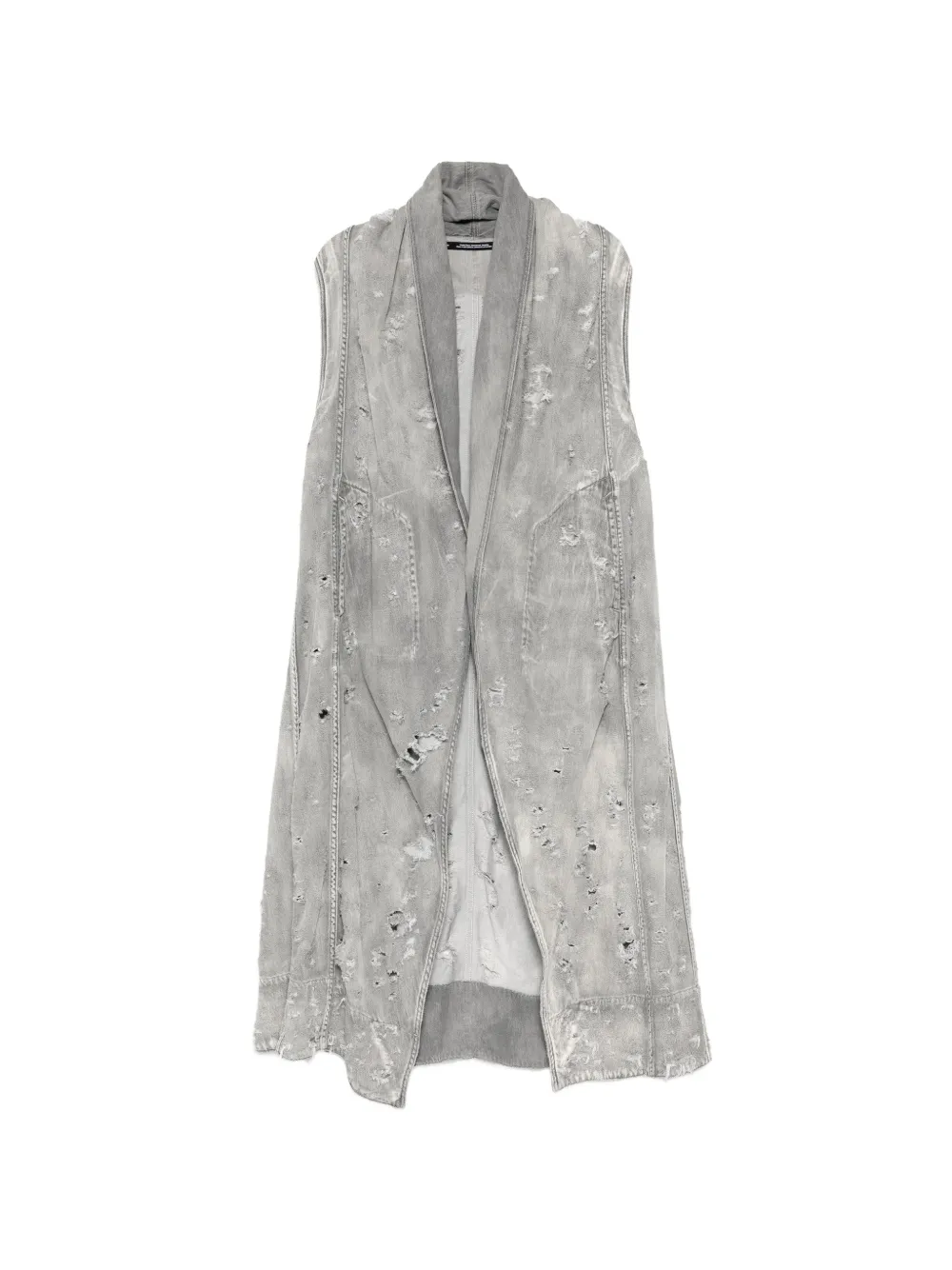 Julius distressed sleeveless coat | Grey | Image 1