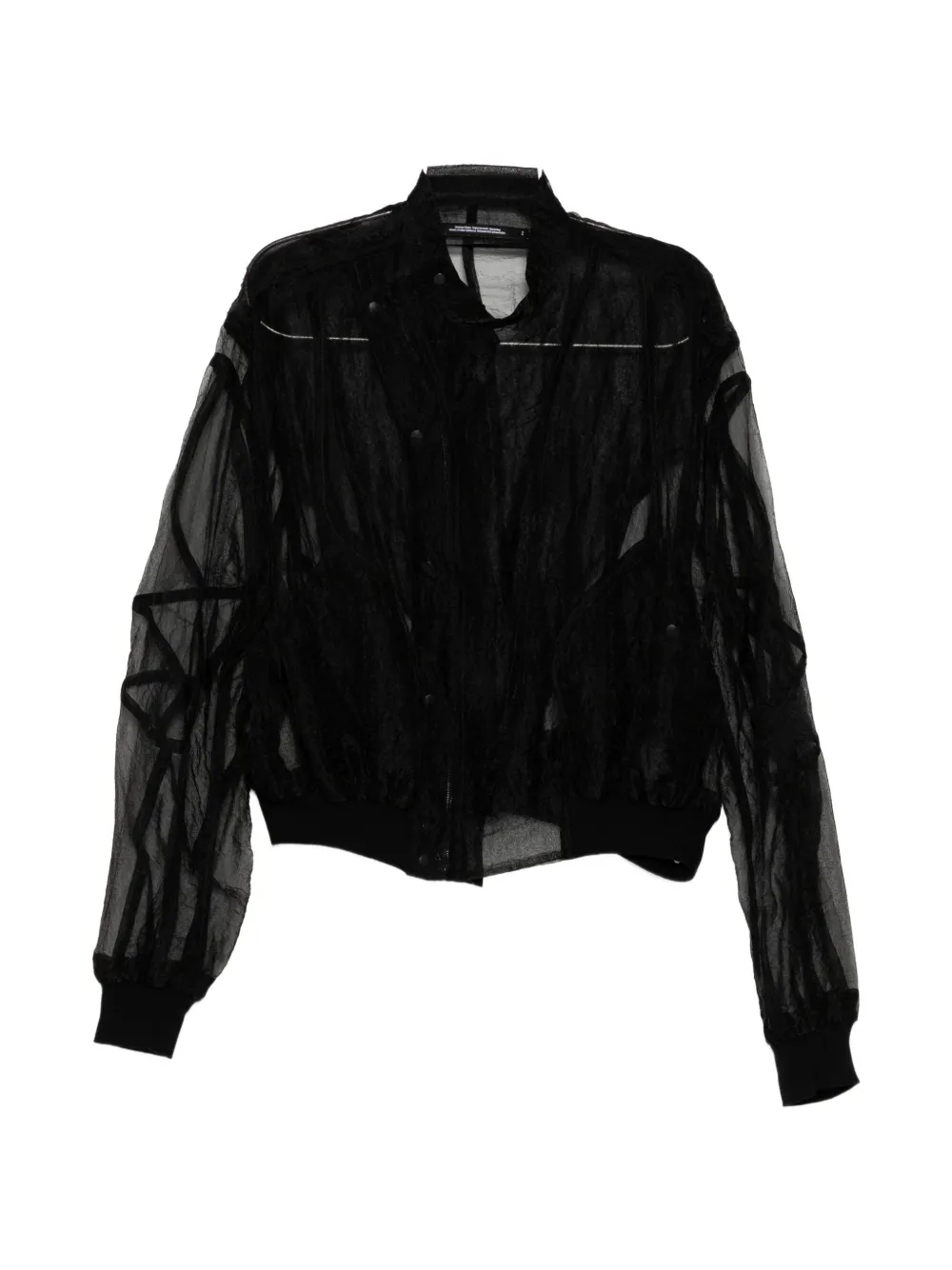 Julius sheer panelled jacket | negro | Image 1