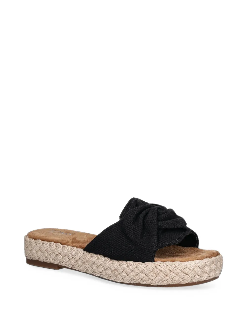 Toms Abby knot-detail espadrille slides Zwart