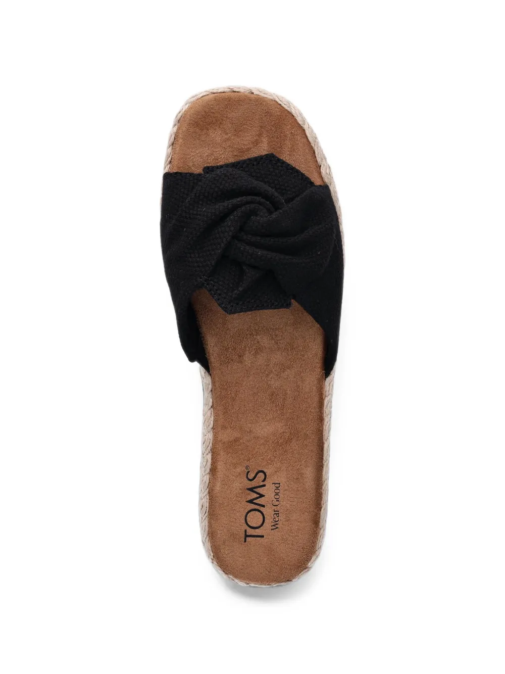 Toms Abby knot-detail espadrille slides Zwart